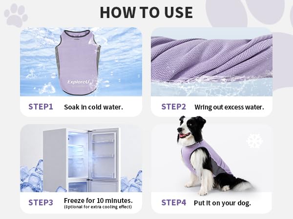 Dog Shirt, Cooling Vest Lightweight Breathable, Dog T-Shirts All-Season Sun Protection Quick Dry Soft Stretchy Reflective Tank Top - Small Medium Large Dogs (Brier Rose+Lilac Ether, Large) - color: Brier Rose+Lilac Ether, size: Large (44-55lbs)