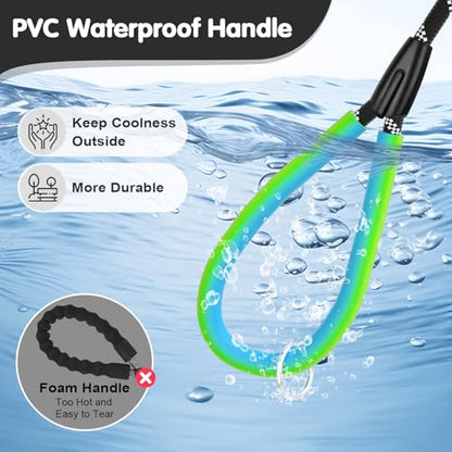 Dog Leash Heavy Duty 4/5/6ft XiaZ 2 Handles Dog Leashes for Medium Large Dogs 1/2 Inch 1000lb Strength Reflective PVC Waterproof-Handles Metal Hook Dual-Handle Rope Leash Nighttime Safety - color: Black, size: 4FT (1/2")