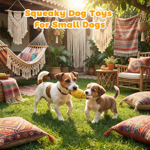 Grilled Fish Skewer Hide & Seek Plush Toy for Small Dogs & Puppies: Treat Dispensing Pocket, Squeaker and Crinkle Sounds, Tear-Resistant Chew for Aggressive Chewers - color: Yellow - Fish Skewer