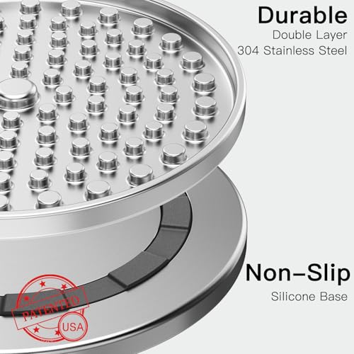 Double Wall Stainless Steel Lick Mat for Dogs & Cats, Chew Proof Slow Feeder for Anxiety Relief & Puppy Enrichment, Non-Slip, Whisker Friendly, Dishwasher Safe Licking Pad [1Pack] - size: S