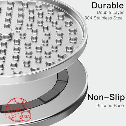 Double Wall Stainless Steel Lick Mat for Dogs & Cats, Chew Proof Slow Feeder for Anxiety Relief & Puppy Enrichment, Non-Slip, Whisker Friendly, Dishwasher Safe Licking Pad [1Pack] - size: S