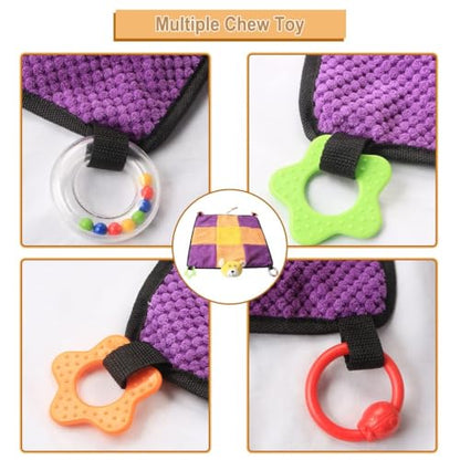 Puppy Play Mat, Puppy Chew Toys with Teething Ropes, Durable Dog Sleeping Pad, Interactive Toy for Small Medium Dogs Cats