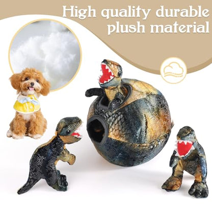 Squeaky Dog Toys, Dinosaur Puppy Toys, Plush Interactive Dog Toys for Small Medium Dogs, Enrichment Hide and Seek Dog Toy - style: Dinosaur
