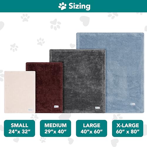 PETAMI Fluffy Fleece CAT and Dog Throw Blanket, Brown, Large - color: Brown, size: Large (40x60)