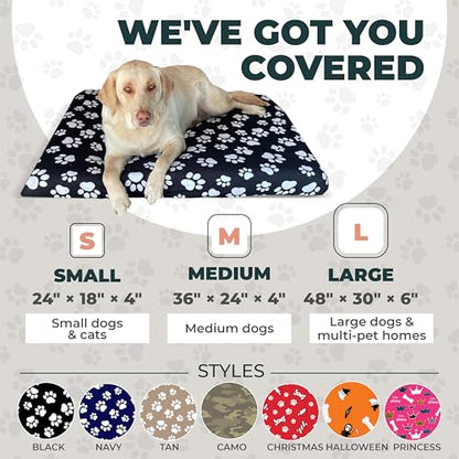 DUKE&LEFTY Furever Camo PetBed Slipcover-Stretch Soft Petbed Cover-Universal-Easy to Remove (Zipper Free)-Camo/Large - color: Camo, size: Large-48"x30"x6"