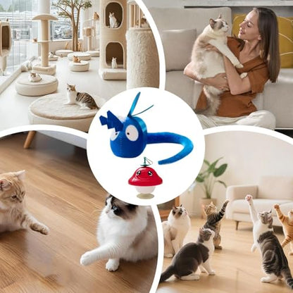 Simulated Chirping Bird Cat Toy - 15x6x8cm Touch Activated Plush Catnip | Pet Enrichment Teaser Toy | Battery Powered Interactive Puppy Playthings for Indoor Kitten Enrichment Playing Training