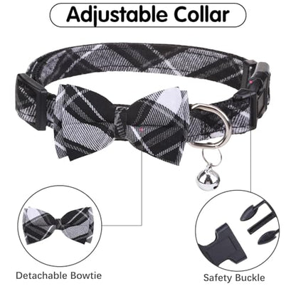 BINGPET Dog Harness Collar Leash Set,Adjustable No Pull Escape Proof Small Dog Harness,Classic Plaid Puppy Harness and Leash Set for Small Medium Large Dogs Training Easy Walk Running - color: Grey Plaid, size: M(Chest Girth:17.3''-23.38'')