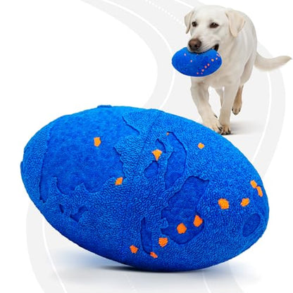 Interactive Dog Toy Balls, Pet Ball Toys Automatic Moving Bouncing and Rotating, Solid E-TPU Material, IPX7 Waterproof Active Rolling Balls for Small, Medium and Large Dogs(Vbleu) - color: Blue, size: Oval