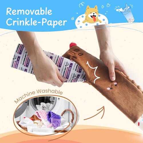 Nocciola 3 PC No Stuffing Small Dog Toys, Removable Crinkle Squeaky Durable Dog Tug Toy Summer Drinks Theme, Bottle Insert Fun Puppy Toys to Keep Them Busy - style: 3 PC No Stuffing Drinks