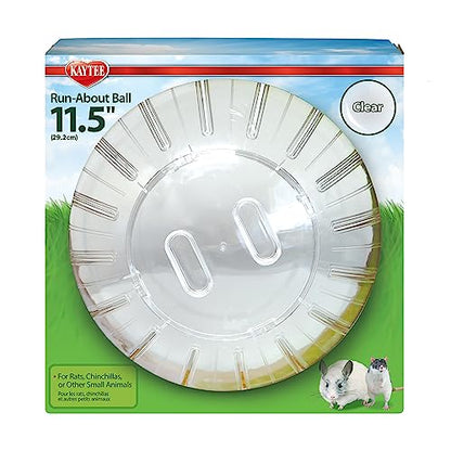 Kaytee 11.5" Clear Run-About Exercise Ball For Pet Rats & Chinchillas - color: Clear, size: 11.5"