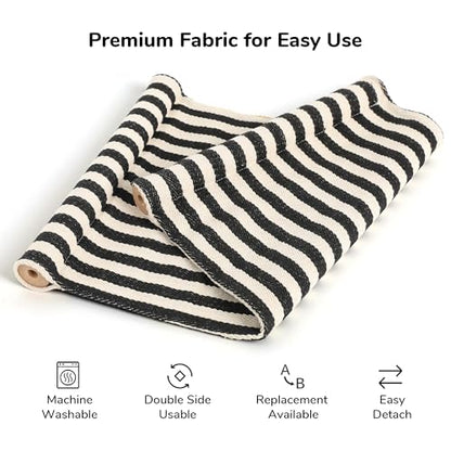 FUKUMARU Hammock Wall Mounted Cat Beds and Perches, Wooden Kitten Walls Furniture, Stable Cats Shelves for Sleeping, Playing, Climbing, and Lounging, Black Stripe