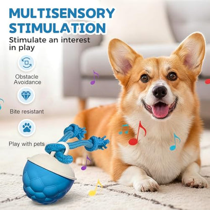 Interactive Dog Toys Touch Activated Bouncing & Jumping Dog Ball with Rope, Smart Automatic Rolling Toy, USB Rechargeable, Squeaky Doggie Toys to Keep Them Busy (Orange) - color: Orange