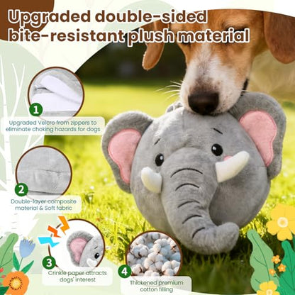 Interactive Dog Toys, Self Moving Dog Toy to Keep Them Busy, Rechargeable Vibrating Dogs Toy/Squeaky Bouncing Ball for Small Medium Large Dogs with Jumping Music Talking Mode (Elephant) - color: Elephant