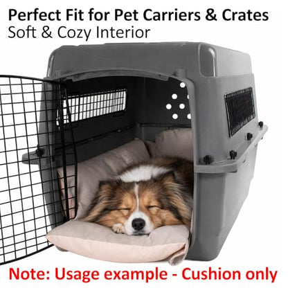 Helen's Pet Bed Multi-Fit Dog Crate Cushion, Medium (Label: L JP Size) - Washable Reversible Crate Bed Pad, Soft Cushion for Wire, Plastic & Hard-Sided Crates, Carriers & Strollers - color: Beige Pink (Fabric), size: Medium