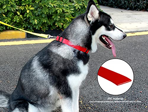 Waterproof Dog Collars,Easy Clean Collar,Adjustable Dog Collars for Small,Medium, Large Dogs(red, M) - color: Red, size: M