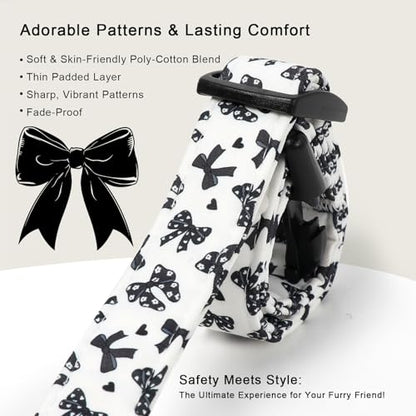 Girl Dog Collar Black Bow Dog Collars for Puppy Small Dogs - Lightweight Adjustable Chic Sweet Spring Female Dogs Everyday Collars with Safety Buckle XS - color: Black Bow, size: XS