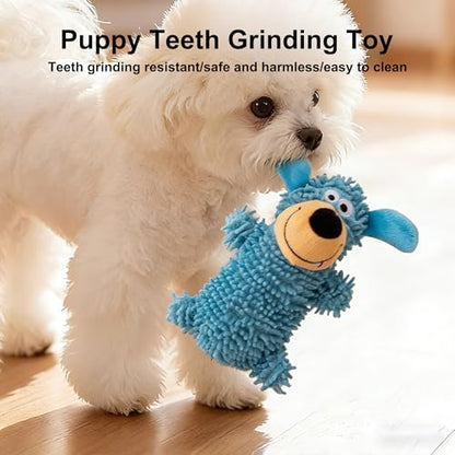 Squeaky Dog Toys for Aggressive Chewers, Tough Durable Chew Toy for Small Medium Large Dogs, Interactive Dog Toys to Keep Them Busy, Stuffed Plush Pet Stimulation Toy Gift, Mop Dogs