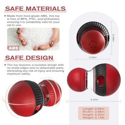 Treat Dispensing Cognitive Dog Toys Dog Puzzle Feeder Toy for Dogs and Cats with Bird Chirping Adjustable Food Dispenser Slow Feeding for Small Medium Large Dogs & Cats (Red)