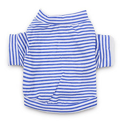 Dog Clothes Pet Striped T-Shirt Plain Puppy Apparel for Small Dogs, Medium, Pack of 3 - size: Medium (5.5lb-8.8lb)