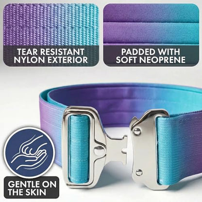 Spark Paws Tactical Dog Collar - Heavy Duty, Premium Quality, Thick and Durable for Large and Medium Dogs - 90's Retro - L - color: 90s Retro, size: L: 21"-26" [2" wide]