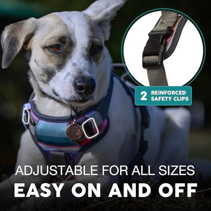 Embark Adventure Small Dog Harness – No-Pull, Reflective Trim, Military-Grade Nylon, Front Clip with Gel-Lined Handle, Soft & Padded - color: Baja, size: S