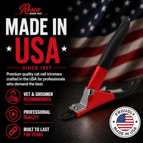 Resco Deluxe Cat Nail Clippers, Guillotine Cat Nail Trimmer with Comfort Grips, Deluxe Red - style: Deluxe