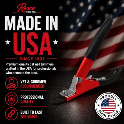 Resco Deluxe Cat Nail Clippers, Guillotine Cat Nail Trimmer with Comfort Grips, Deluxe Red - style: Deluxe