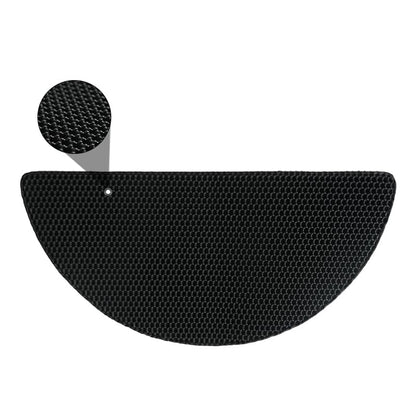 Cat litter mat hemicycle 100% Waterproof Urine Proof Trapping Mat 1 Pack (31.5''X15'Inch (Pack of 1)) Easy Clean (Black, 32x16 inch)