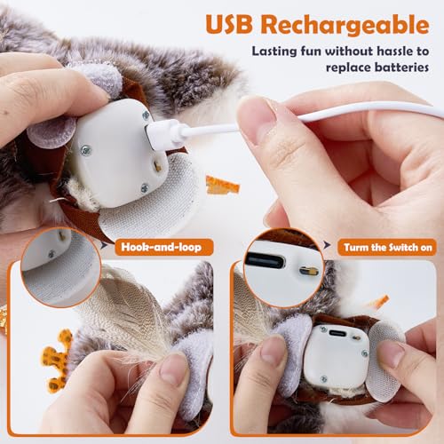 Interactive Flappy Bird Cat Toy – Sandpiper with Flapping & Chirping Sounds, Indoor Play & Exercise Toy for Cats (Does Not Fly) - color: Sandpiper