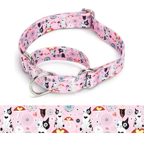 Martingale Dog Collars - Flower Multicolor Cute Patterns, Adjustable Nylon Training Dog Collar Suitable for Boy and Girl Dogs Medium Large Dogs (12, M) - color: 12, size: M