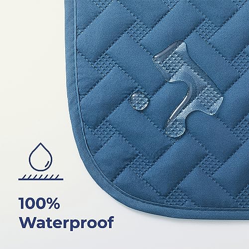 gogobunny 100% Double Sided Waterproof Dog Blanket Soft Pet Bed Cover Reversible Protect Furniture Couch Sofa Car for Puppy Cat Kids (Dark Blue/Light Blue, 30x30 Inch (Pack of 1)) - color: Dark Blue/Light Blue, size: 30x30 Inch (Pack of 1)