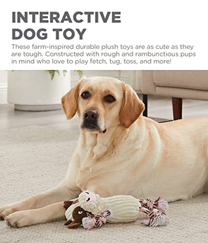 Outward Hound Ranch Roperz Cow Plush Squeaky Dog Toy - color: Ranch Roperz Cow