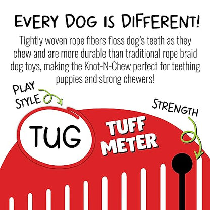 Jolly Pet Knot-N-Chew 2 Squeaker Green/Black Small/Medium - color: 2 Knot Squeaker, size: Small/Medium