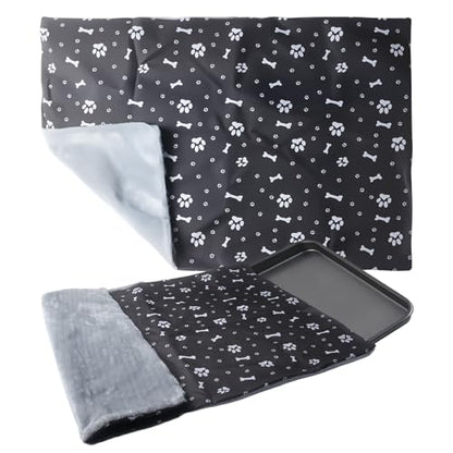 Klmnop Washable Dog Crate Pan Cover, Reversible Cool Side & Warm Side Dog Bed Liner for Pet Crate Pan 49 x 30 Inch, Cover Only(Grey) - color: Grey-49 x 30 Inch