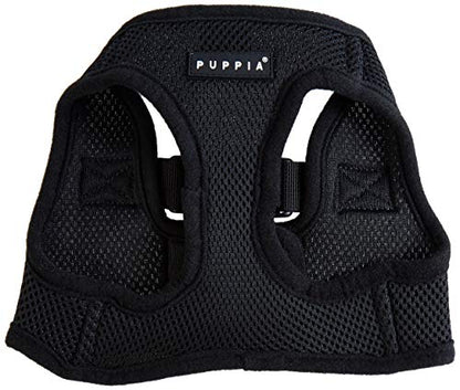 Puppia Soft Vest Dog Harness - Black - Large - color: Black, size: Large