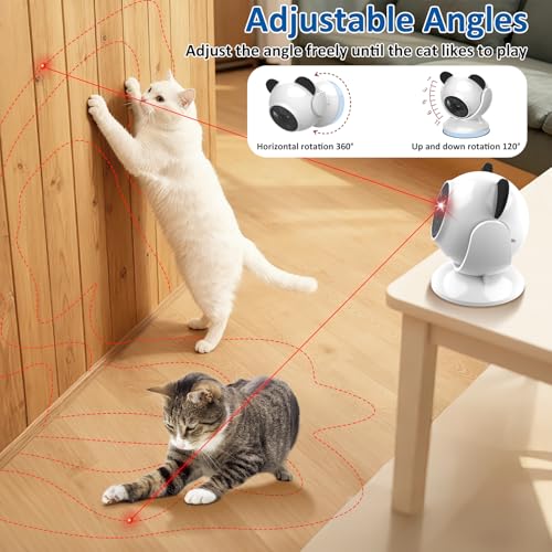 Sofolor Laser Cat Toys for Indoor Cats, Automatic Cat Laser Toy with Random Trajectory, Suction Cup Design, Run Quiet, USB Rechargeable