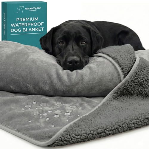 Waterproof Dog Blanket Washable – Leakproof XXL Dog Blanket for Bed, Sectional & Large Couch, Reversible - Gray Microfiber & Gray Sherpa Fleece, 60x79 Inches. - color: Gray Microfiber/Gray Sherpa, size: XXL (60" x 79")