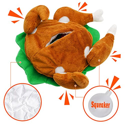 Hide and Seek Dog Toys, Turkey Squeaky Interactive Puzzle Dog Toys for Boredom and Stimulation, Dog Enrichment Toys for Small and Medium Dogs - style: J-Turkey