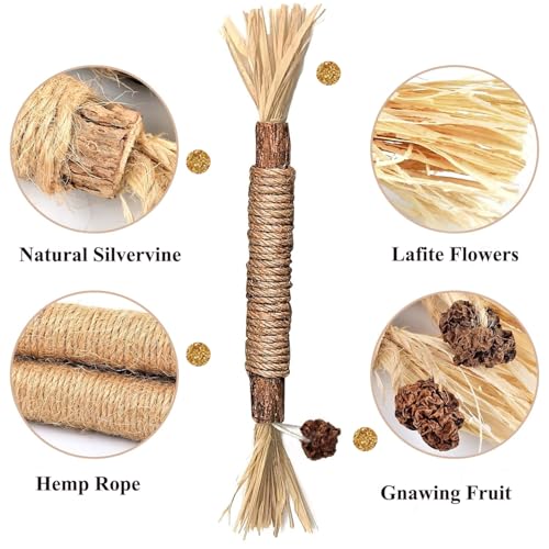 Cat Toys Chew Ropes, Silvervine Sticks Catnip Rope Toys with Refillable Natural Catnip for Cats Dental Care, Safe Teeth Cleaning Toy for Indoor Cat Kitty Kicker Toy Interactive Catnip Kitty Toys - color: 9PCS