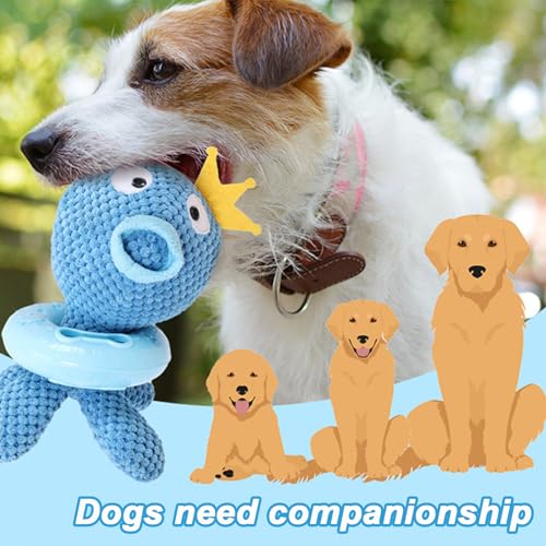 Dog Snuffle Stuffed Plush Toy SturdyOctopus Treat Dispensing Toy Hide and Seek Slowly Feeder for All Breeds Mind-Stimulating Squeaky Toy for Puzzle Training Relieve Boredom and Stress