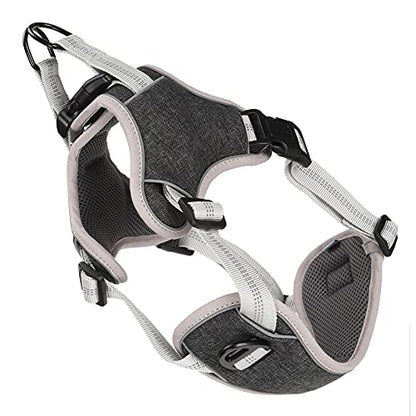 Dog Vest Harness Adjustable Reflective Chest Strap for Large Medium Dogs - Anti - Lost 360° Pressure Relief, Comfortable Fit, Night Safety (XXL) - size: XXL