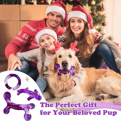Furdog 3 Pack Dog Toys for Aggressive Chewers Indestructible Dog Toy for Large Dogs Tough Dog Toys to Keep Them Busy, Purple (Purple2) - color: Purple2