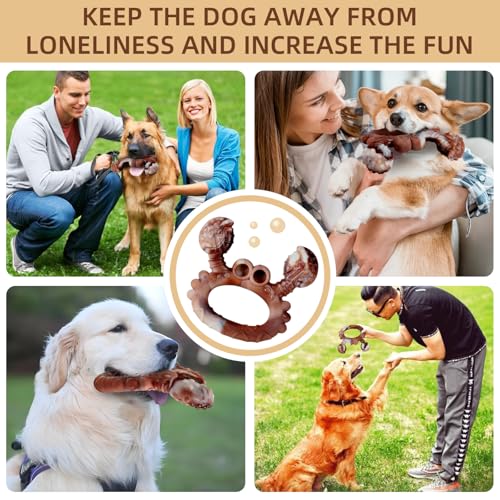Indestructible Dog Toys for Aggressive Chewers, Tough and Durable Chew Toys for Large Medium Dogs, Interactive Dog Chew Toys to Keep Them Busy (D Crab) - color: D Crab