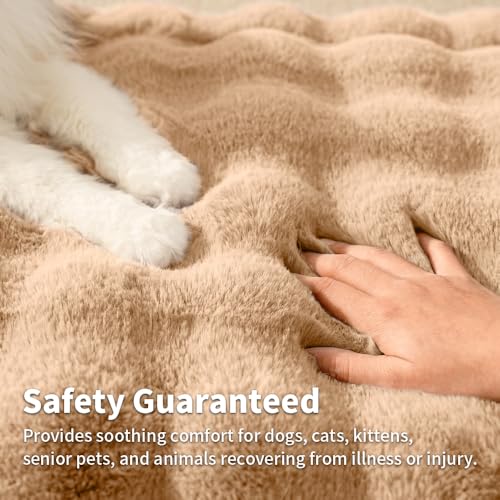 Pet Blanket, Reversible Sherpa & Bubble Fleece Pet Throw, Ultra-Soft Plush for Cats & Small Dogs, Machine Washable, Anti-Static, Warm & Cozy,28"×22" Inch Coffee - color: Coffee, size: 28"L x 22"W Inches