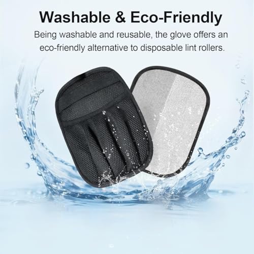 2pcs 2026 Upgraded Five-Finger Electrostatic Pet Hair Removal Gloves for Cats & Dogs, Reusable Pet Hair Remover for Laundry, Couch, Carpet, Car Seat, Furniture - Grooming & Cleaning Glove Set
