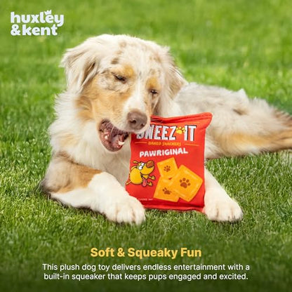 Huxley & Kent Funny Dog Toy w/Squeaker – Power Plush Squeaky Dog Toys for Small, Medium & Large Dogs – Soft Stuffed Animal for Indoor Play & Fetch - Sneez-It, Small - size: Small, style: Sneez-It,
