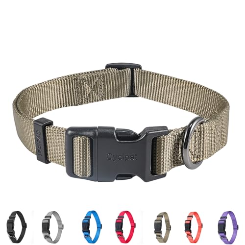 Premium Classic Nylon Dog Collar with Quick Release Buckle - Smooth&Comfort Traditional Regular Dog Collar for Small Breed Dogs Daily Use. (Military Green, Small 11-14 Inches) - color: Military Green, size: Small 11-14 Inches