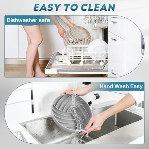Silicone Slow Feeder Bowls for Dogs and Cats - Wet Food, Suction Cups, Interactive, Reduces Boredom, Anxiety, Anti-Choking, Non-Slip Design (Gray & Beige) - color: Gray & Beige