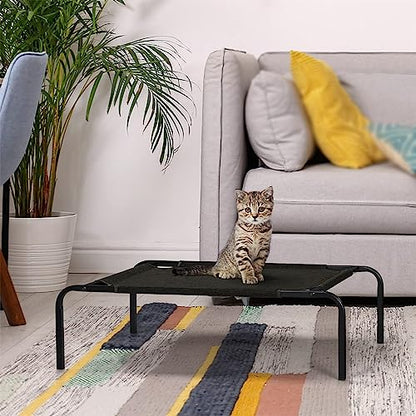 Cooling Elevated Dog Bed, Outdoor Portable, Chew Resistant, Breathable, Washable with Non-Slip Feet, Portable Pet Bed for Dogs and Cats (70 * 124 * 21cm)