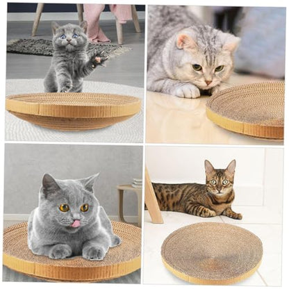 Cabilock 2pcs Replaceable Cat Scratch Board Corrugated Cardboard Pad Sturdy Fun Scratcher Floor Accessory for Indoor Cats and Kittens